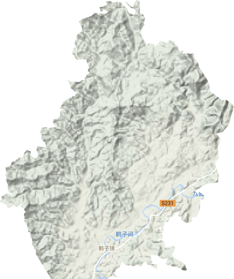 鹤子镇地形图
