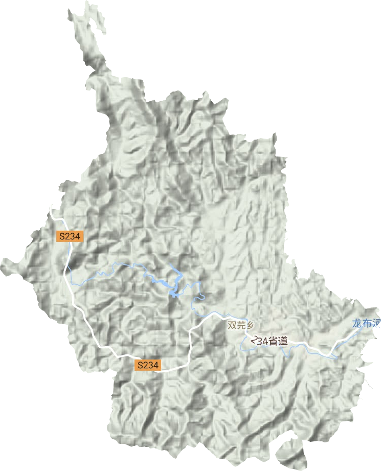 双芫乡地形图