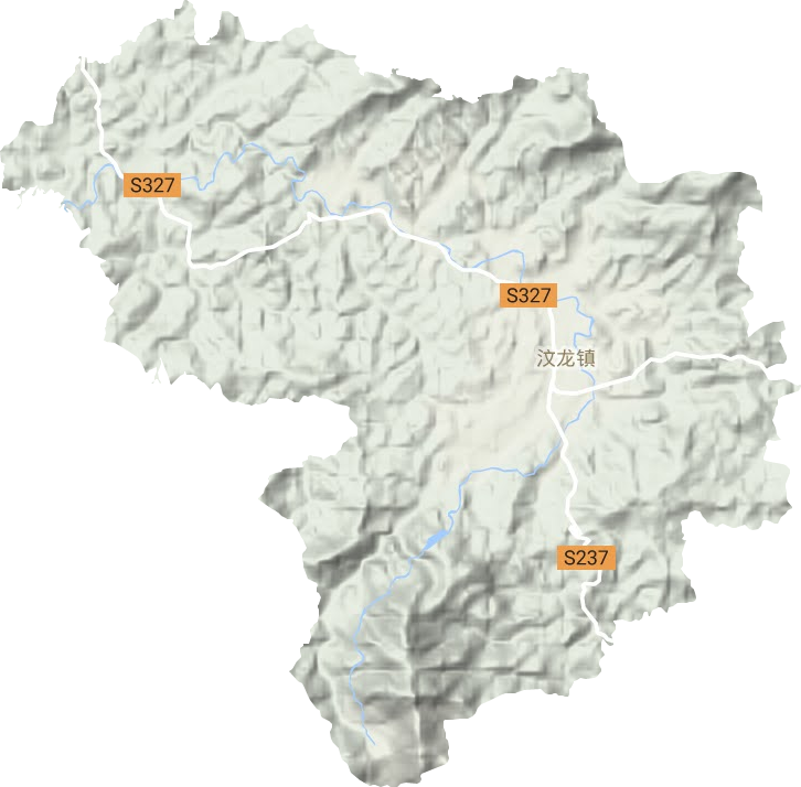 汶龙镇地形图