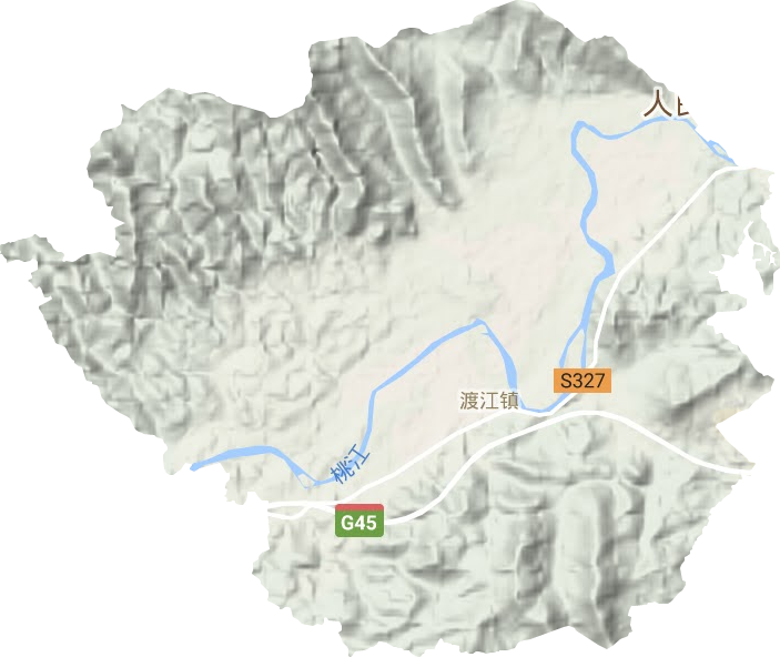 渡江镇地形图
