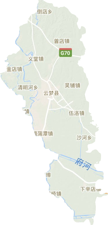 云梦县地形图