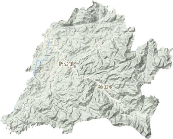鹅公镇地形图