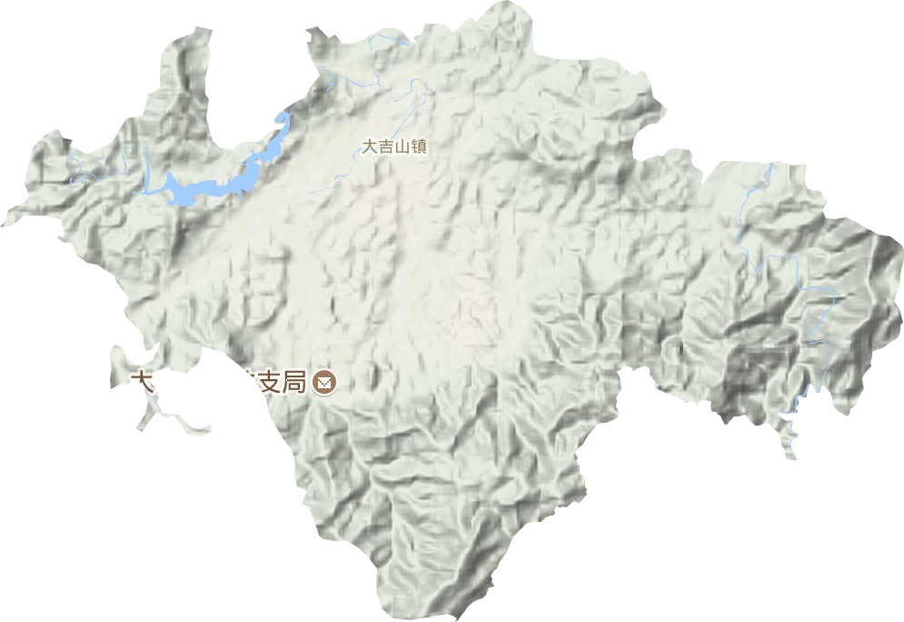 大吉山镇地形图