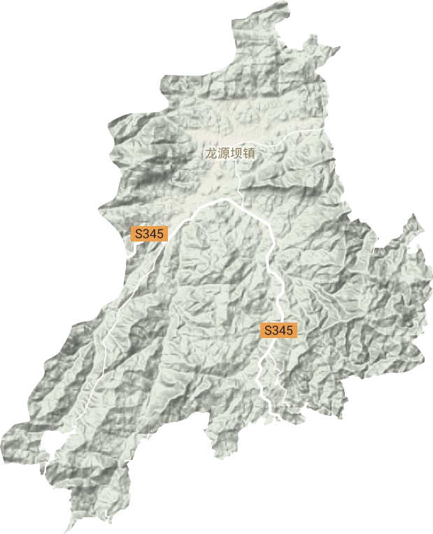龙源坝镇地形图