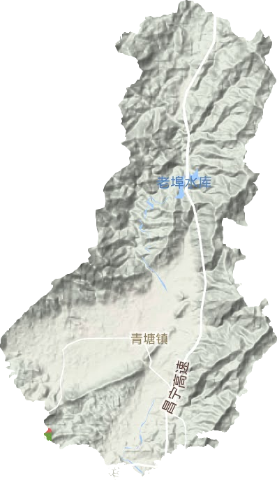 青塘镇地形图