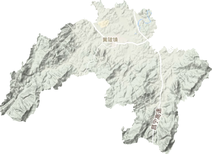 黄陂镇地形图