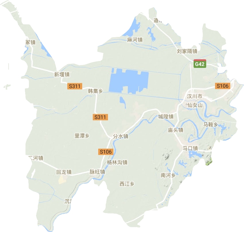 汉川市地形图