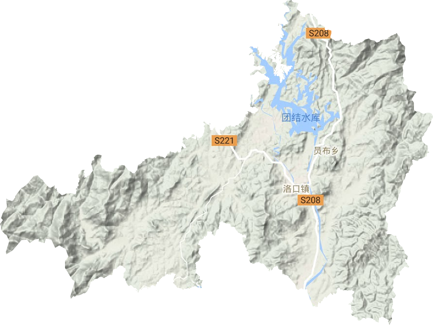 洛口镇地形图
