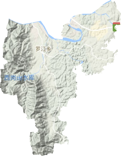 罗江乡地形图