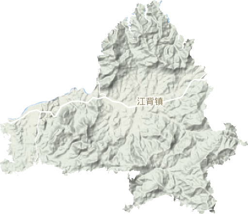 江背镇地形图