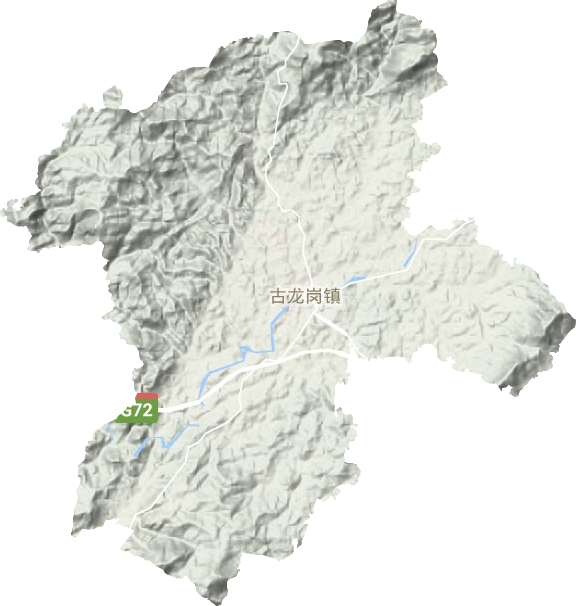 古龙冈镇地形图