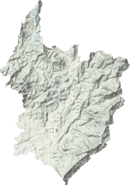 兴江乡地形图