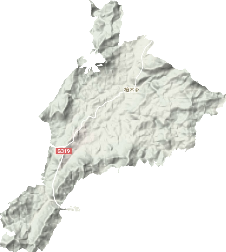 樟木乡地形图
