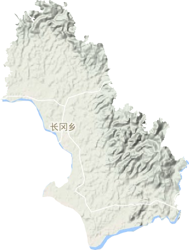 长冈乡地形图