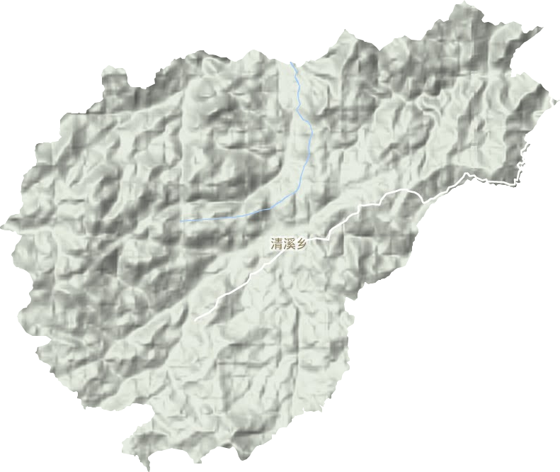 清溪乡地形图