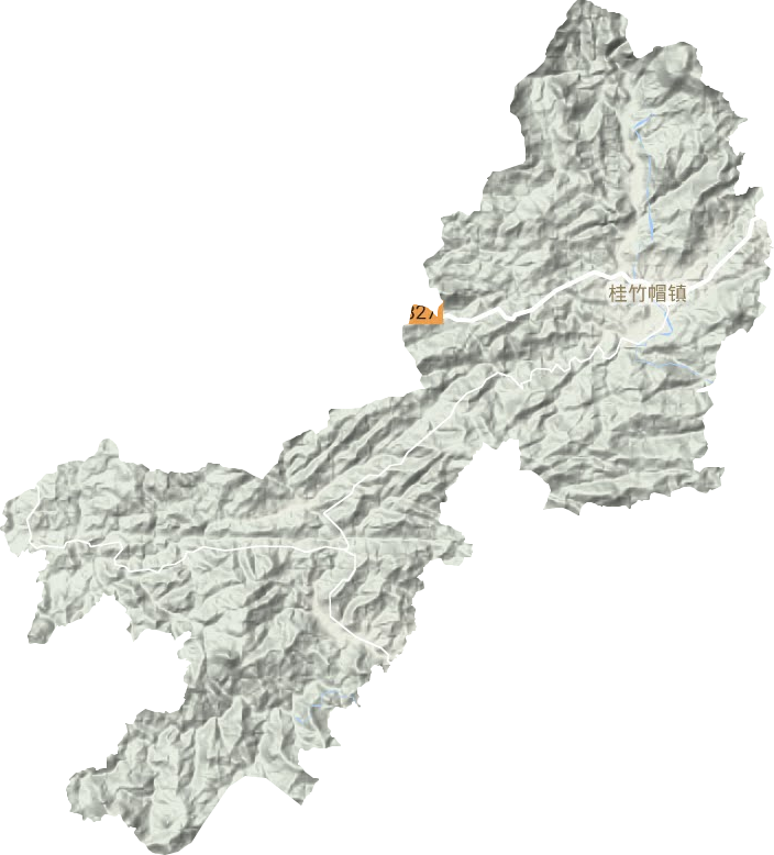 桂竹帽镇地形图