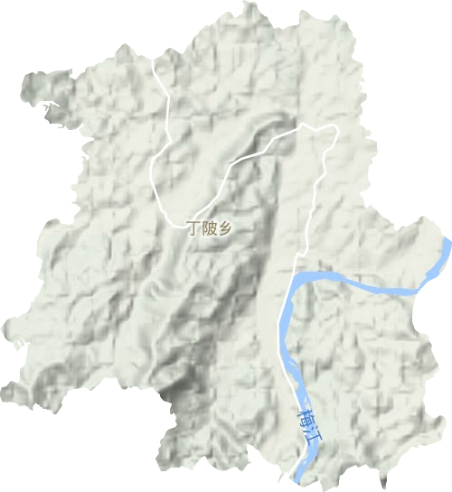 丁陂乡地形图