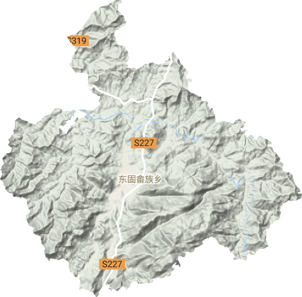 东固畲族少数民族乡地形图