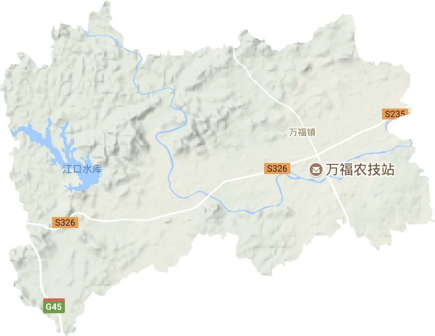 万福镇地形图