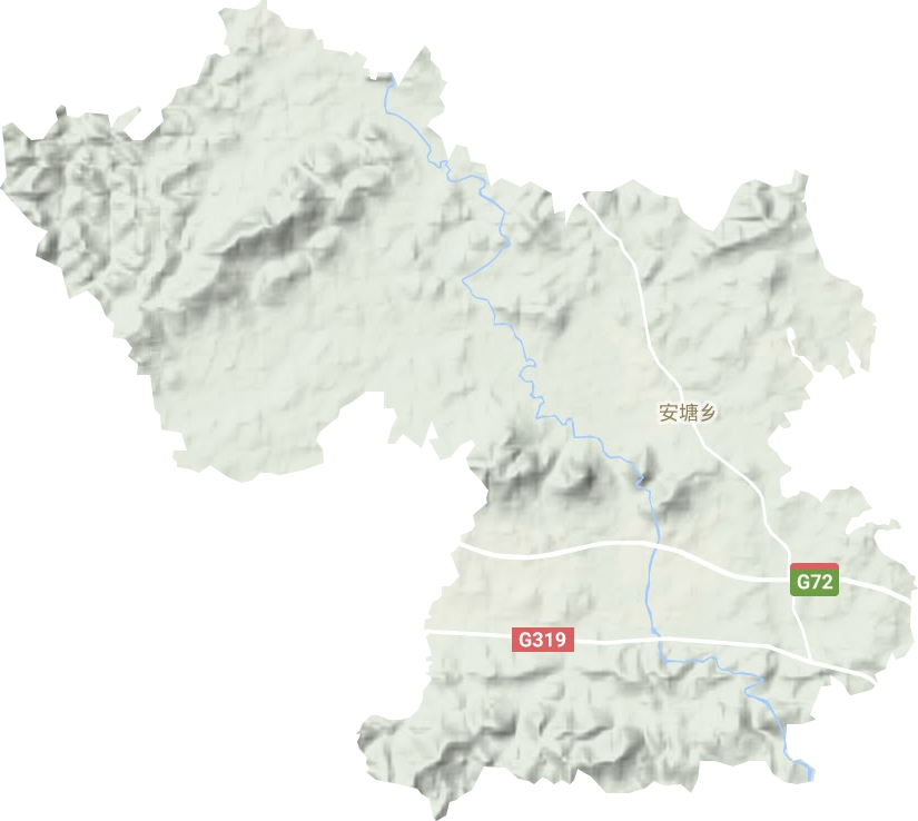 安塘乡地形图