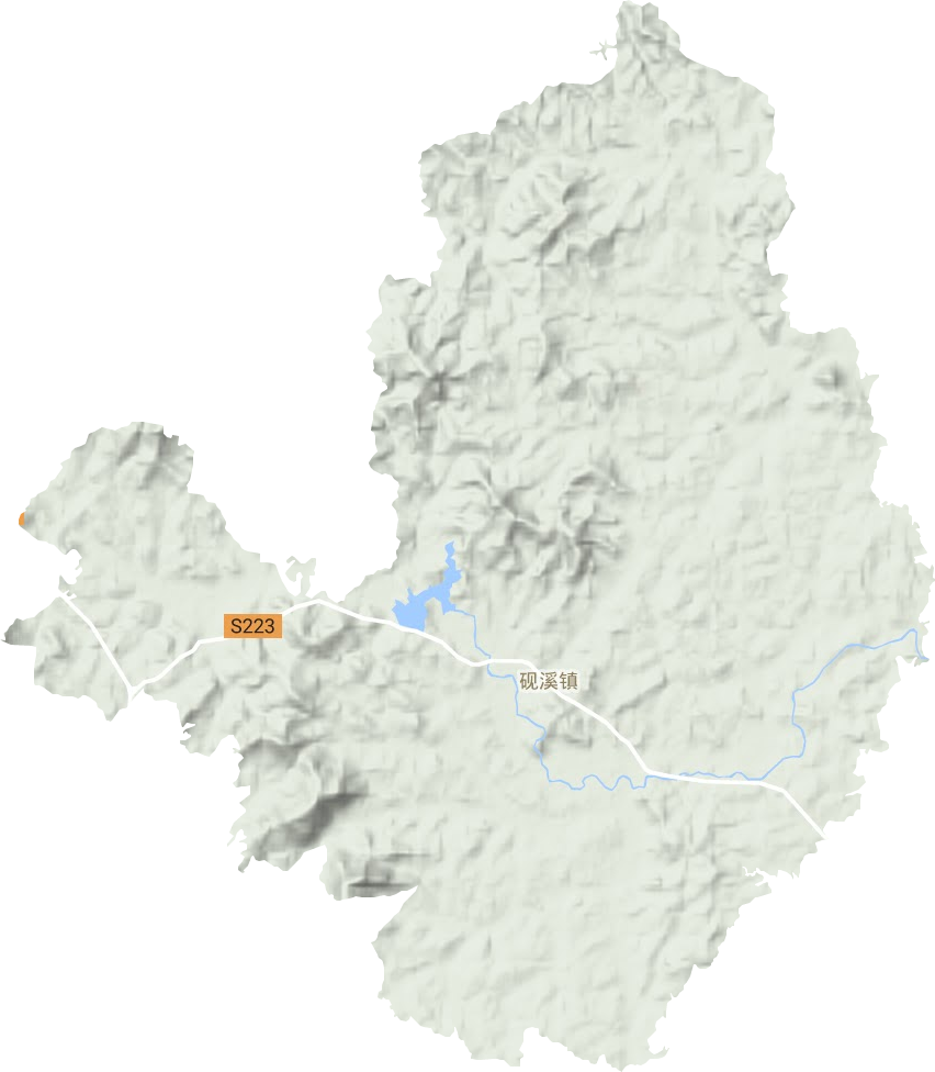 砚溪镇地形图