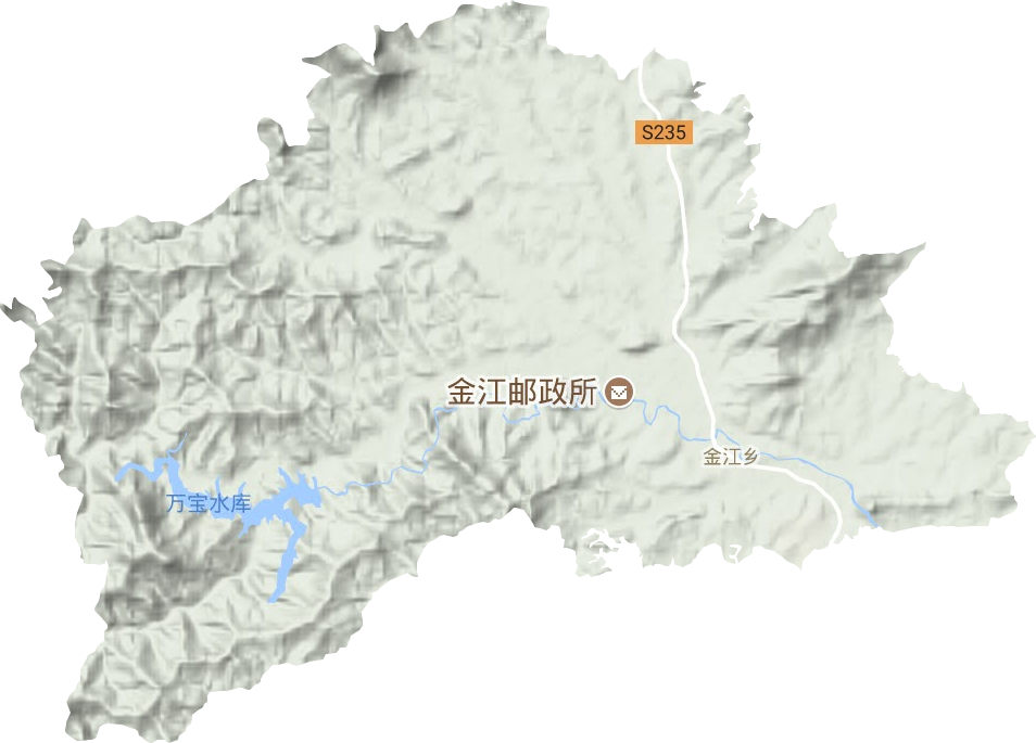 金江乡地形图