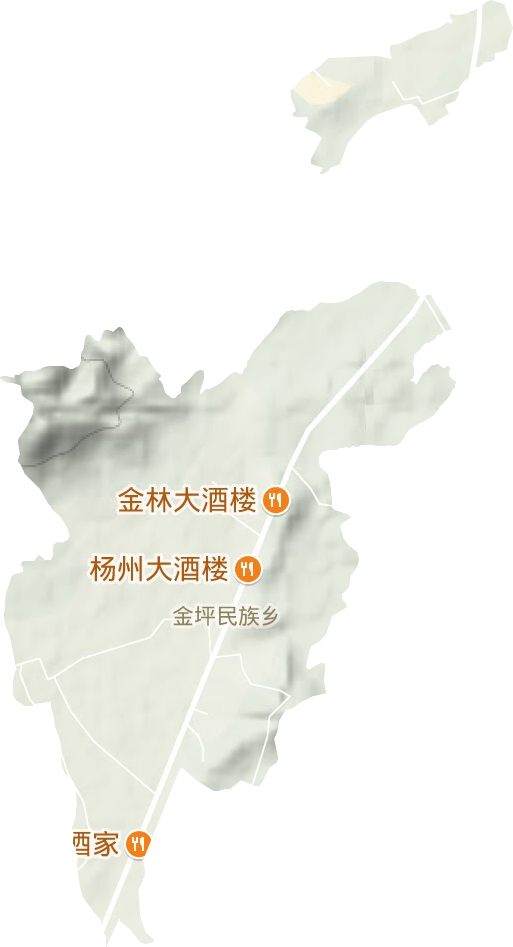 金坪民族乡地形图