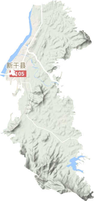 金川镇地形图