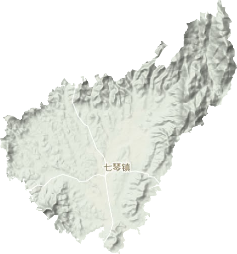 七琴镇地形图