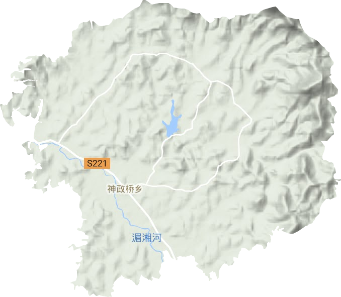神政桥乡地形图