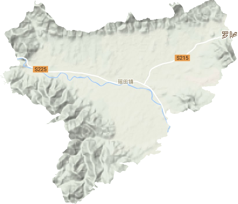 瑶田镇地形图