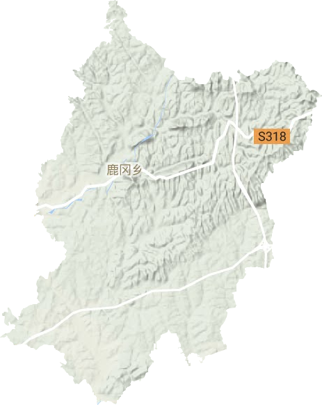 鹿冈乡地形图