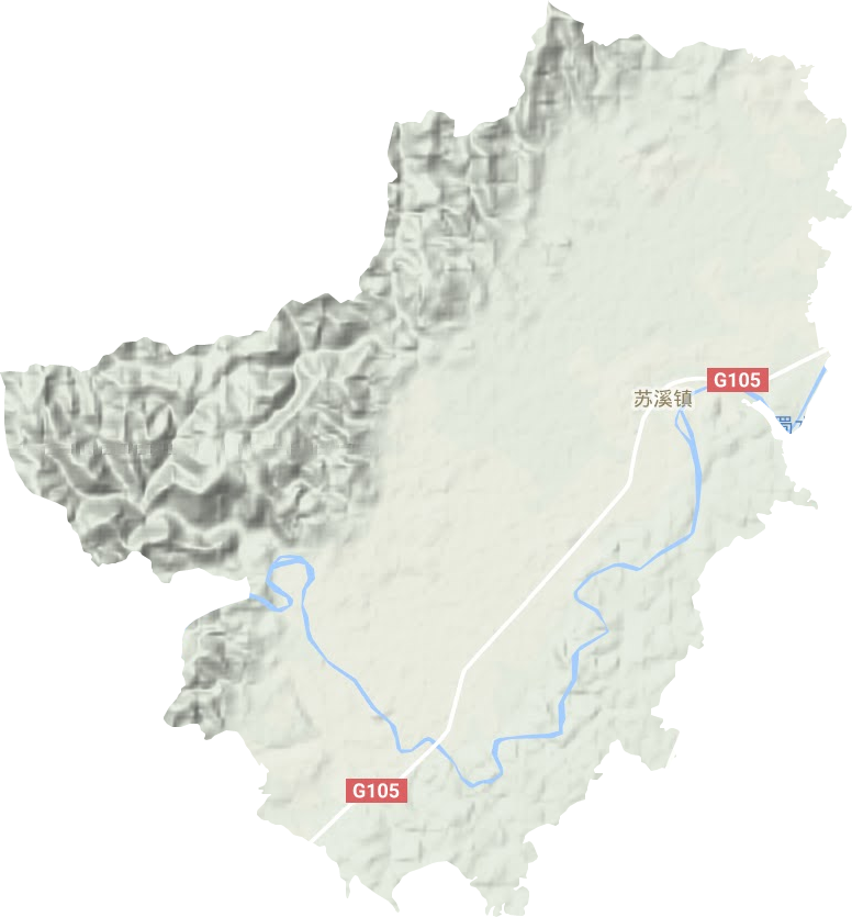 苏溪镇地形图