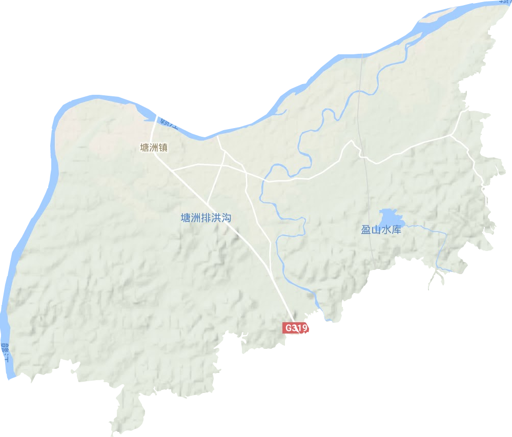 塘洲镇地形图