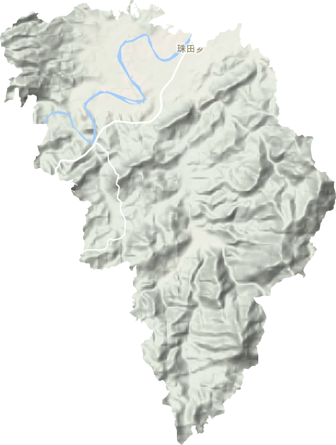 珠田乡地形图