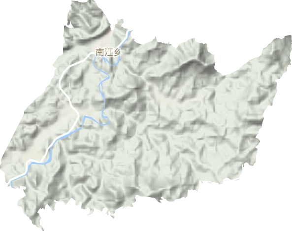 南江乡地形图
