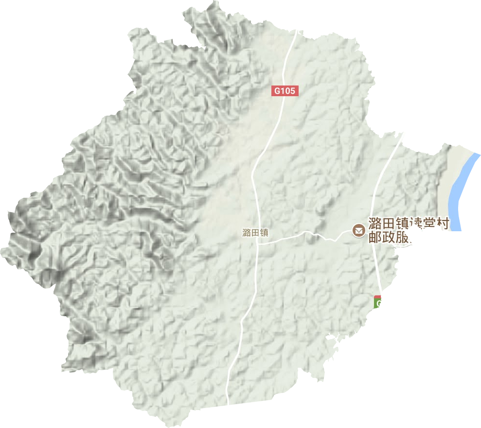 潞田镇地形图