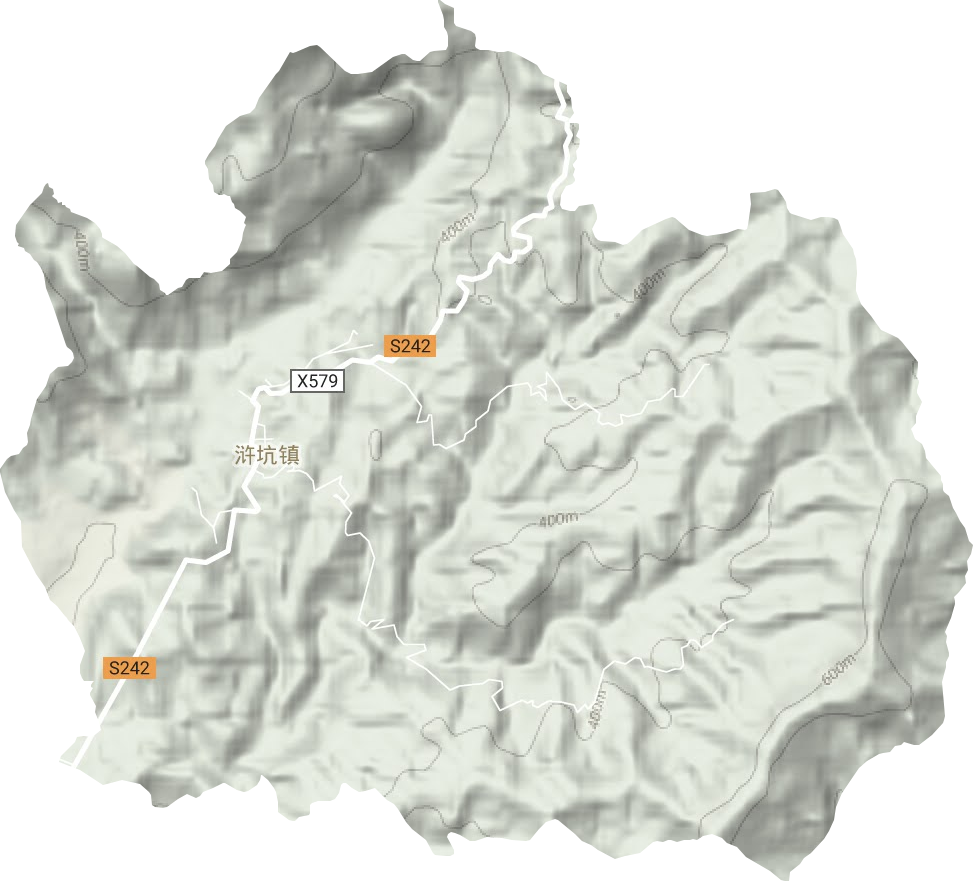 浒坑镇地形图