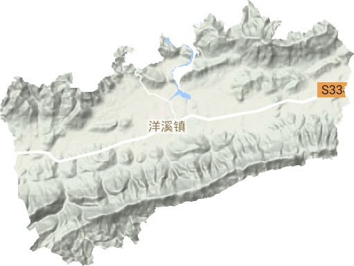 洋溪镇地形图
