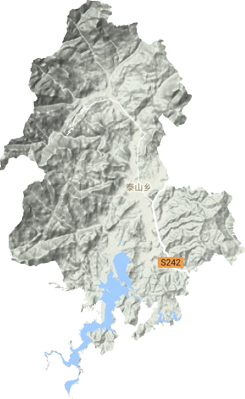 泰山乡地形图