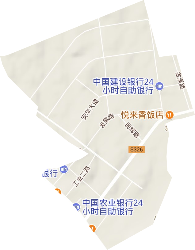 安福县工业园地形图