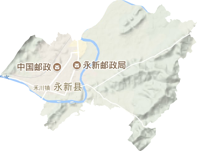 禾川镇地形图