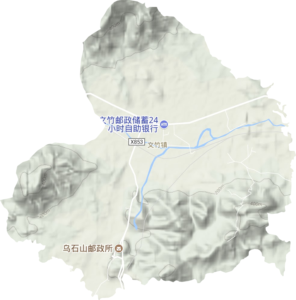 文竹镇地形图