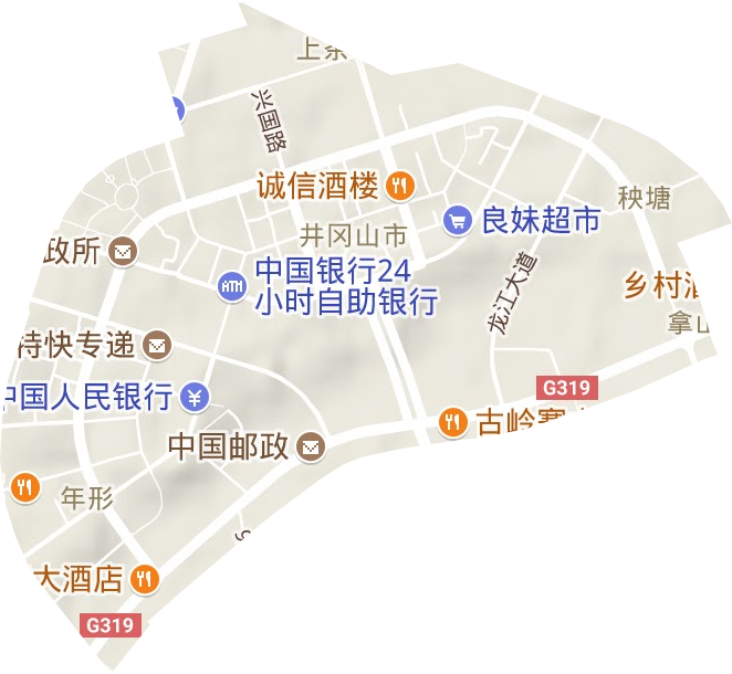 红星街道地形图