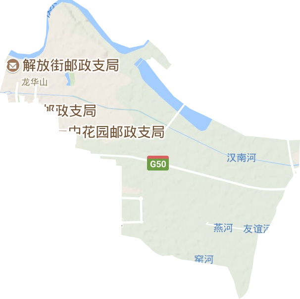 龙华山办事处地形图