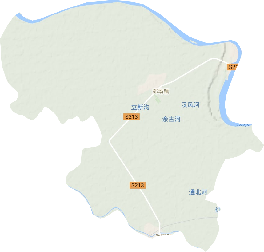 郑场镇地形图