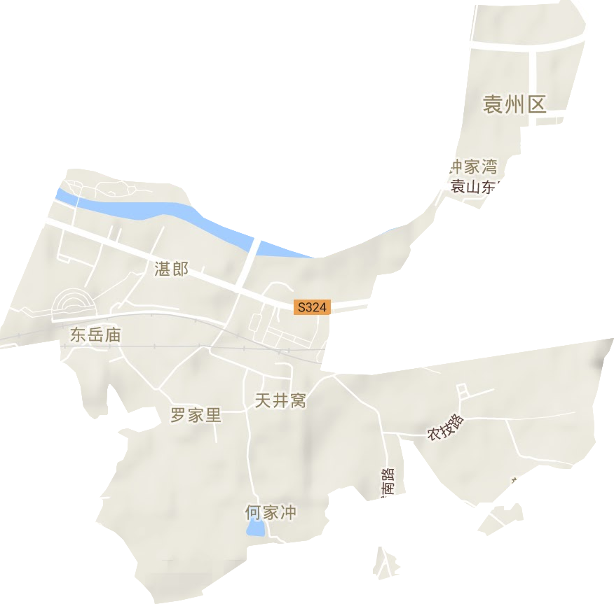 湛郎街道地形图