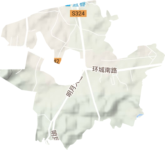 珠泉街道地形图