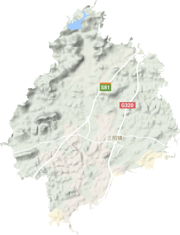 三阳镇地形图