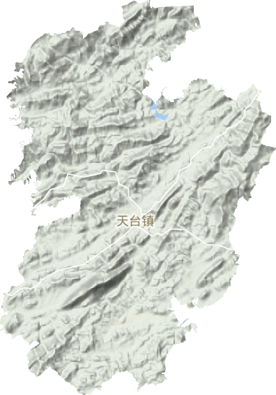 天台镇地形图
